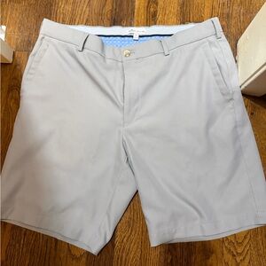 Peter Millar Light Gray Flat Front Shorts